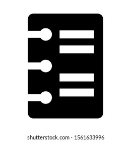 diary icon isolated sign symbol vector illustration - high quality black style vector icons
