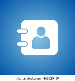 Diary Icon on blue color.