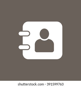Diary Icon on Dark Gray Color. Eps-10.
