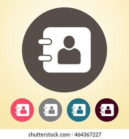 Diary Icon in round shape.
