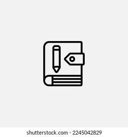 Diary icon sign vector,Symbol, logo illustration for web and mobile