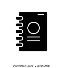 diary icon Simple thin line logo