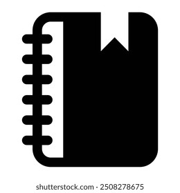 Icono de diario Ilustración vectorial de stock Diseño plano sobre un fondo transparente.