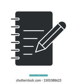 a diary icon vector illustration logo template for many purpose. Isolated on white background.
