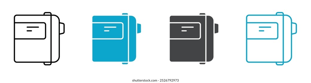 conjunto de ilustrações de vetor de ícone de diário