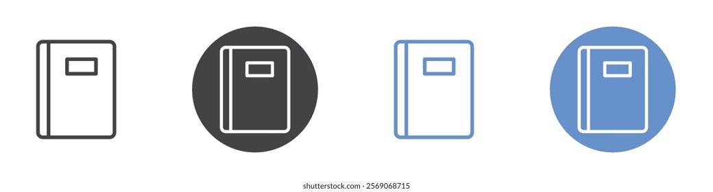 Diary icon vector symbol outline sign