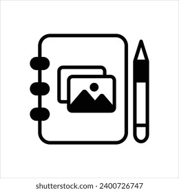  diary icon with white background vector