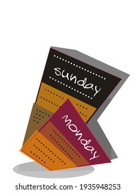 ilustración del diario. leer cada vez. fondo blanco