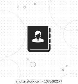 Diary, journal, vector best flat icon on texture background , EPS 10