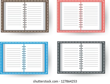 Diary with line in vector format