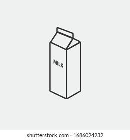 diary milk package vector icon fresh milk