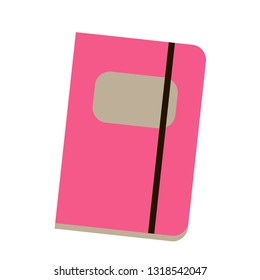 diary notebook flat illustration. lifestyle and business office related icons.