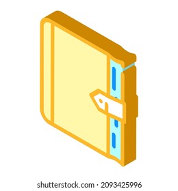 diary notebook isometric icon vector. diary notebook sign. isolated symbol illustration