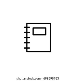 diary notebook line black icon