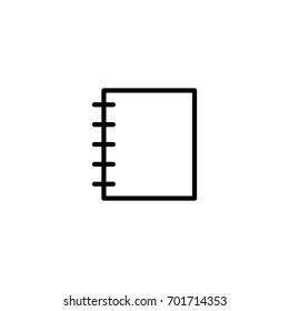 diary notebook line black icon