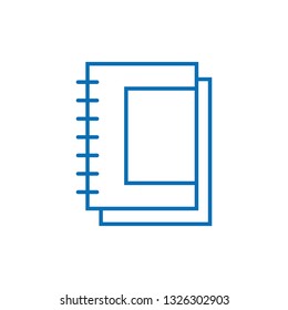 Diary notebook line icon