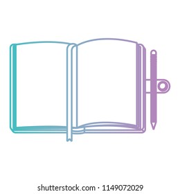 diary open with pencil