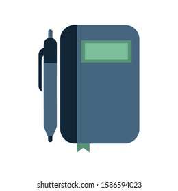 diary with pen isolated icon vector illustration design