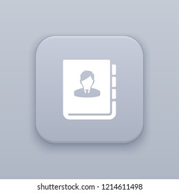 Diary personal  notebook button, best vector on a gray background