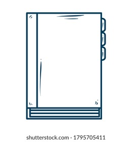 Tagebuch oder Planer, Zeilensymbol, Vektorgrafik-Design