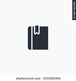Diary, premium quality flat icon. Vector logo concept for web graphics, EPS 10
