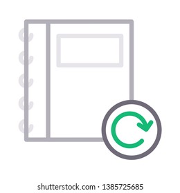 diary refresh color line icon