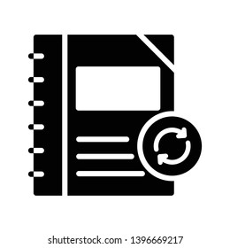 diary reload vector glyph icon