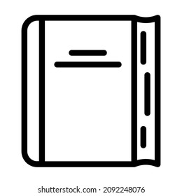 diary stationery accessory line icon vector. diary stationery accessory sign. isolated contour symbol black illustration