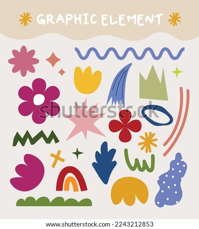 Diary sticker. Abstract organic shape element. botanical shapes. Element. cute chic soft color ornament. Doodle kids hand drawing.