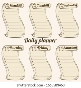 Diary template with bird and flowers