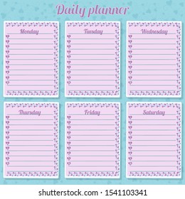 diary template with days of the week