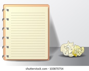 Diary. Vector.