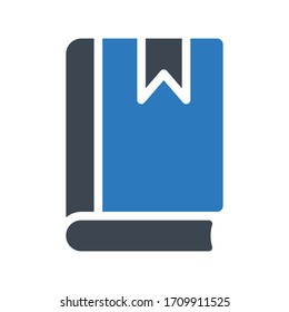 diary vector glyph color icon 