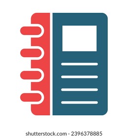 Diary Vector Glyph Two Color Icons For Personal And Commercial Use.

