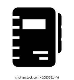diary vector glyphs icon