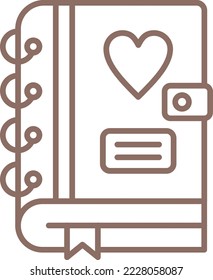 Diary vector icon. Can be used for printing, mobile and web applications.