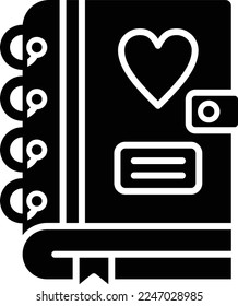 Diary vector icon. Can be used for printing, mobile and web applications.