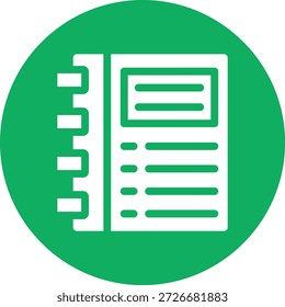 Ilustração de design de ícone de vetor de diário