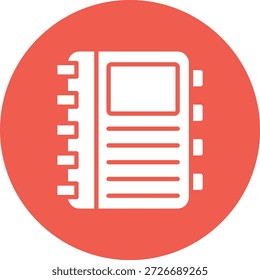 Ilustração de design de ícone de vetor de diário