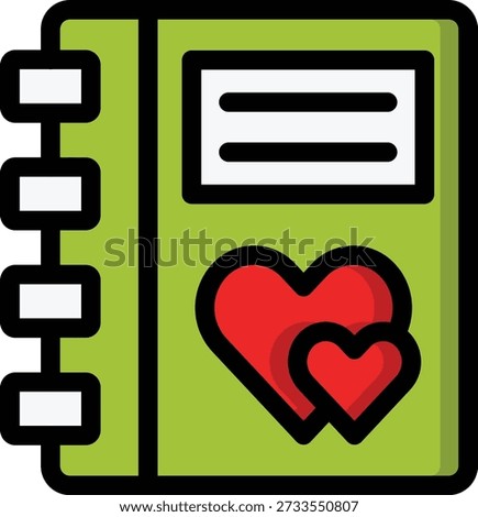 Diary Vector Icon Design Illustration