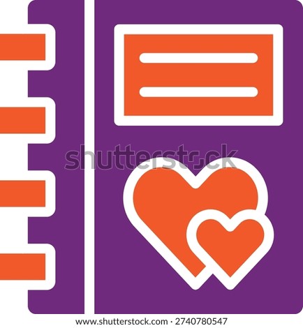 Diary Vector Icon Design Illustration