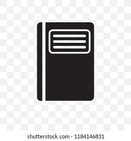 Diary vector icon isolated on transparent background, Diary logo concept