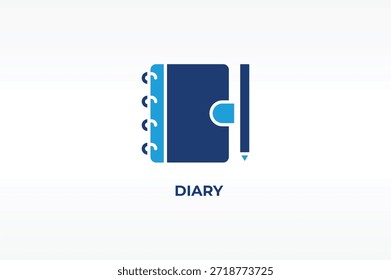 DIARY vetor, ícone ou logotipo sinal símbolo isolado ilustração