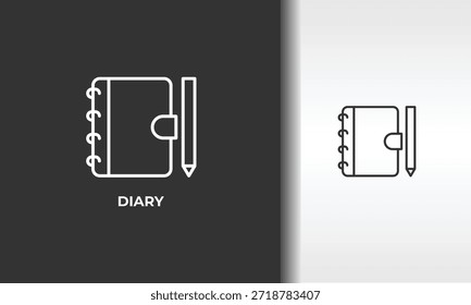 Ilustración De Símbolo Aislado De Vector, Icono O Logotipo De Diario
