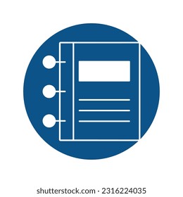 Diary-Vektorsymbol mit trendigen Hintergrundfarben, die leicht bearbeitet oder geändert werden können

