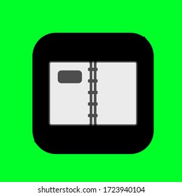 Diary vector illustration icon. Diary icon in two-dimensional shape. The concept of personal note and secret by using a diary modern icon.