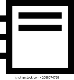 diary vector illustration isolated on a transparent background. stroke vector icons for concept or web graphics.