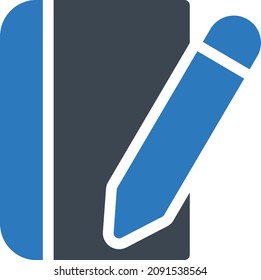 ilustración vectorial de diario aislada en un fondo transparente. iconos vectoriales de glifo para el concepto o gráficos web.