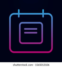 Diary vector nolan icon. Simple thin line, outline vector of finance icons for ui and ux, website or mobile application