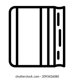 diary for writing line icon vector. diary for writing sign. isolated contour symbol black illustration